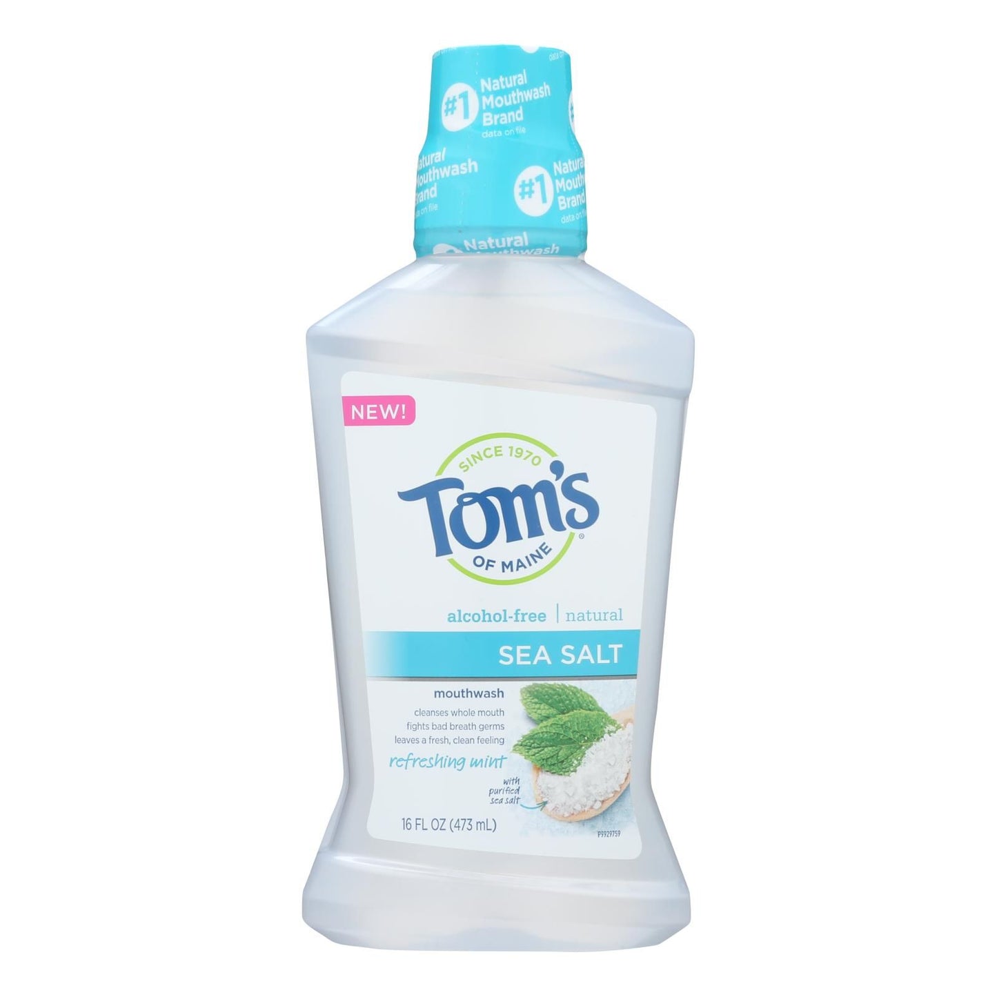 Tom's Of Maine - Mouthwash Sea Salt Mint - 1 Each - 16 Oz image 1