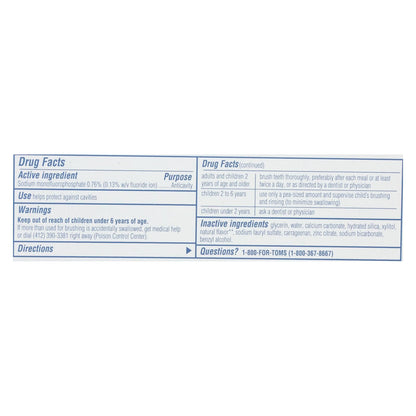 Tom's Of Maine - Tp Whole Care Ppmnt Fluor - Case Of 6 - 4 Oz image 3