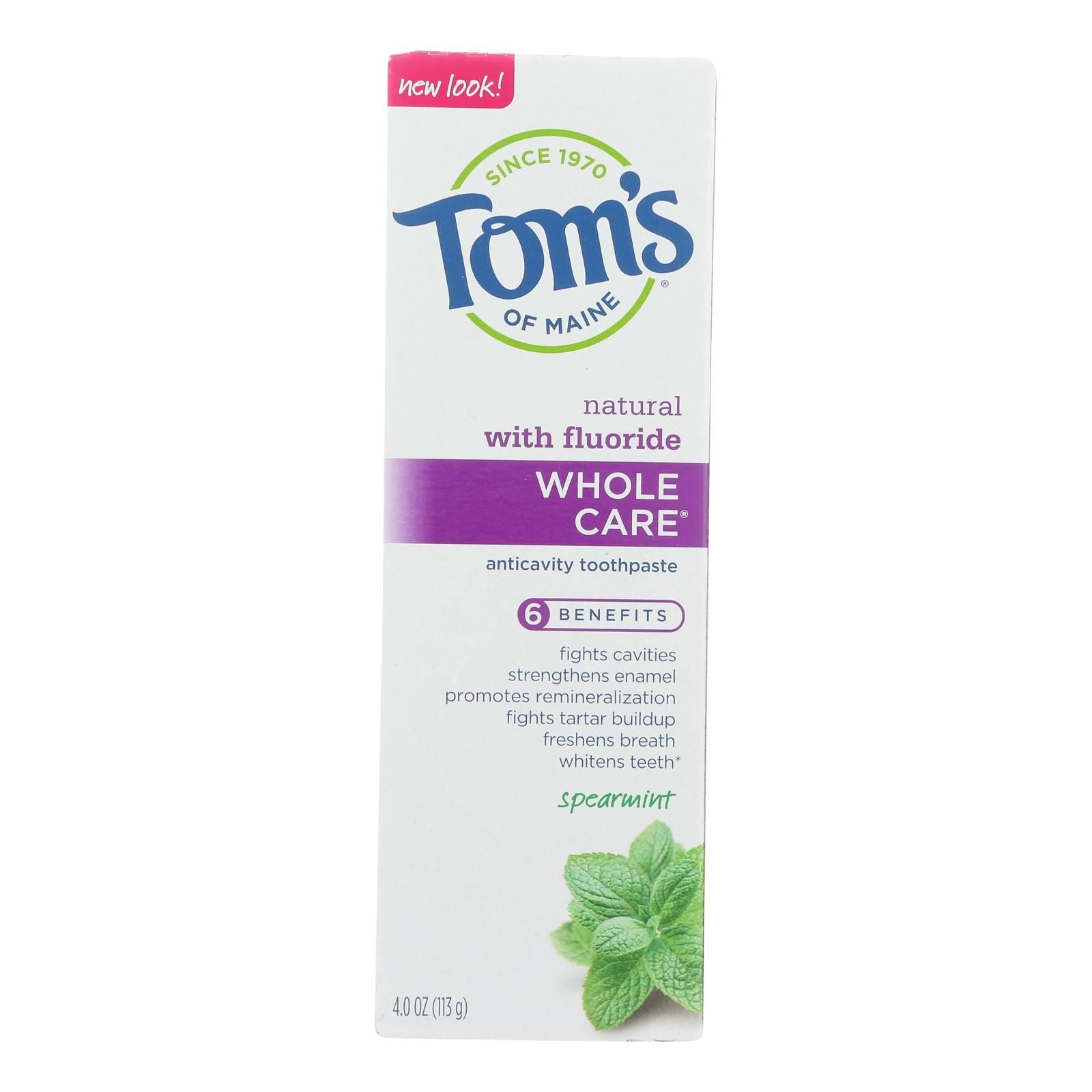 Tom's Of Maine - Tp Whole Care Sprmnt Fluor - Case Of 6 - 4 Oz image 1