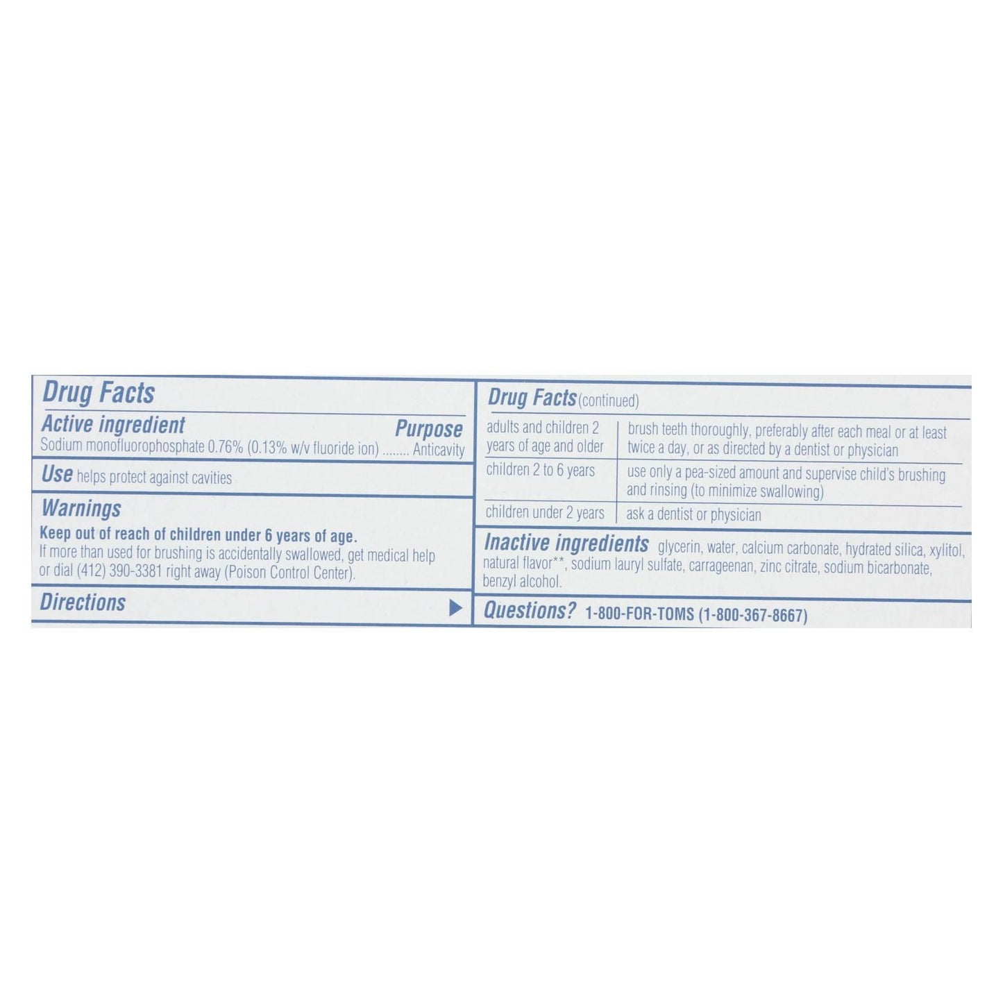 Tom's Of Maine - Tp Whole Care Sprmnt Fluor - Case Of 6 - 4 Oz image 3