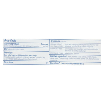 Tom's Of Maine - Tp Whole Care Wntrmnt Fluor - Case Of 6 - 4 Oz image 3