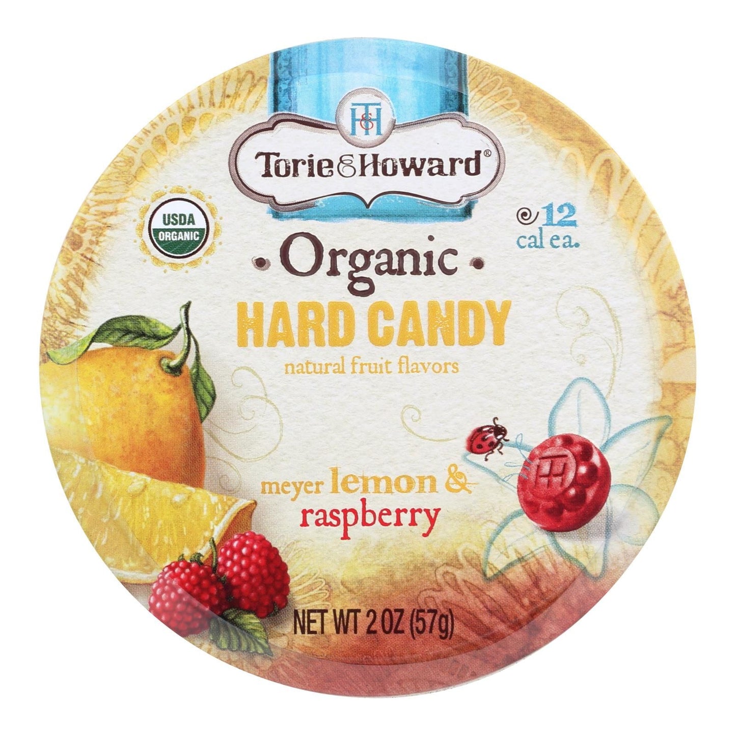 Torie And Howard Organic Hard Candy - Lemon And Raspberry - 2 Oz - Case Of 8 image 1
