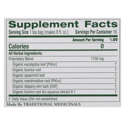 Traditional Medicinals - Herbal Tea Thrt Ct Eclyp - Case Of 6 - 16 Bag image 3