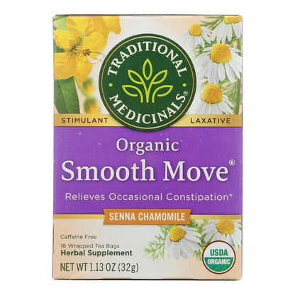 Traditional Medicinals Organic Smooth Move Chamomile Herbal Tea - 16 Tea Bags - Case Of 6 image 1