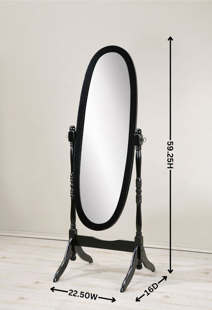 Traditional Queen Anna Style Wood Floor Cheval Mirror, Gold Finish image 6