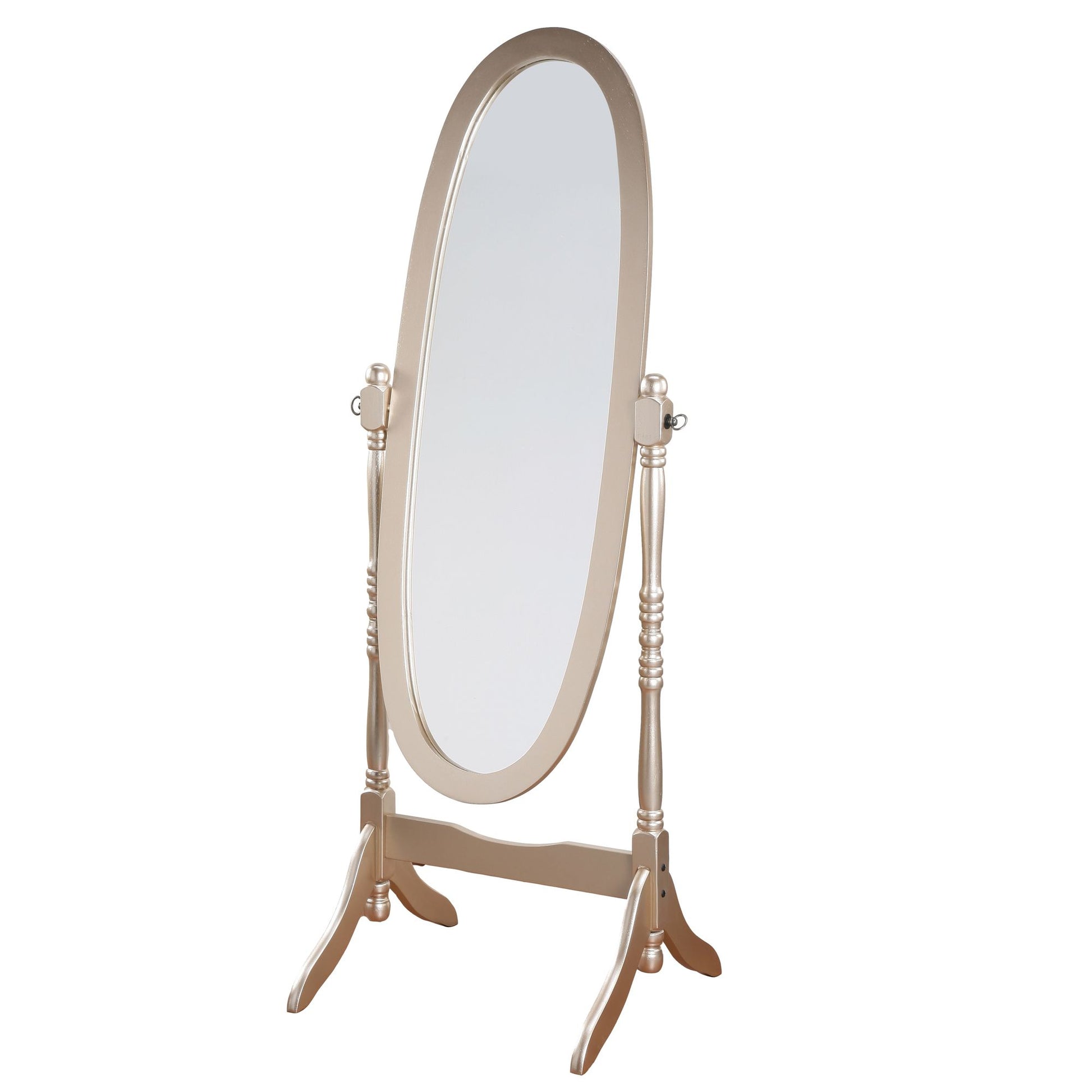 Traditional Queen Anna Style Wood Floor Cheval Mirror, Gold Finish image 5