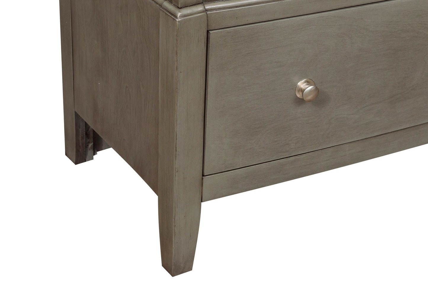 Transitional Style Gray Finish 1pc Desser Storage Drawers Ball Bearing Glides Wooden Furniture image 3