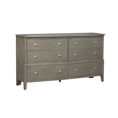 Transitional Style Gray Finish 1pc Desser Storage Drawers Ball Bearing Glides Wooden Furniture image 2