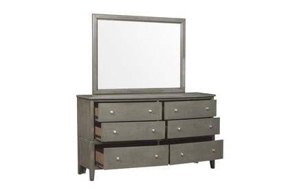 Transitional Style Gray Finish 1pc Desser Storage Drawers Ball Bearing Glides Wooden Furniture image 6
