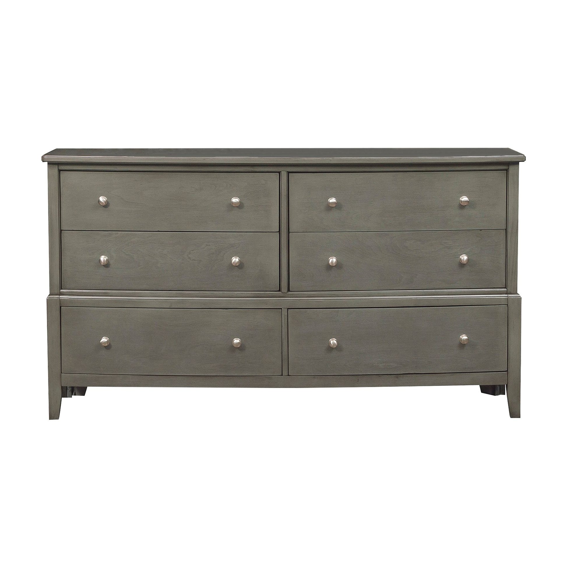 Transitional Style Gray Finish 1pc Desser Storage Drawers Ball Bearing Glides Wooden Furniture image 1