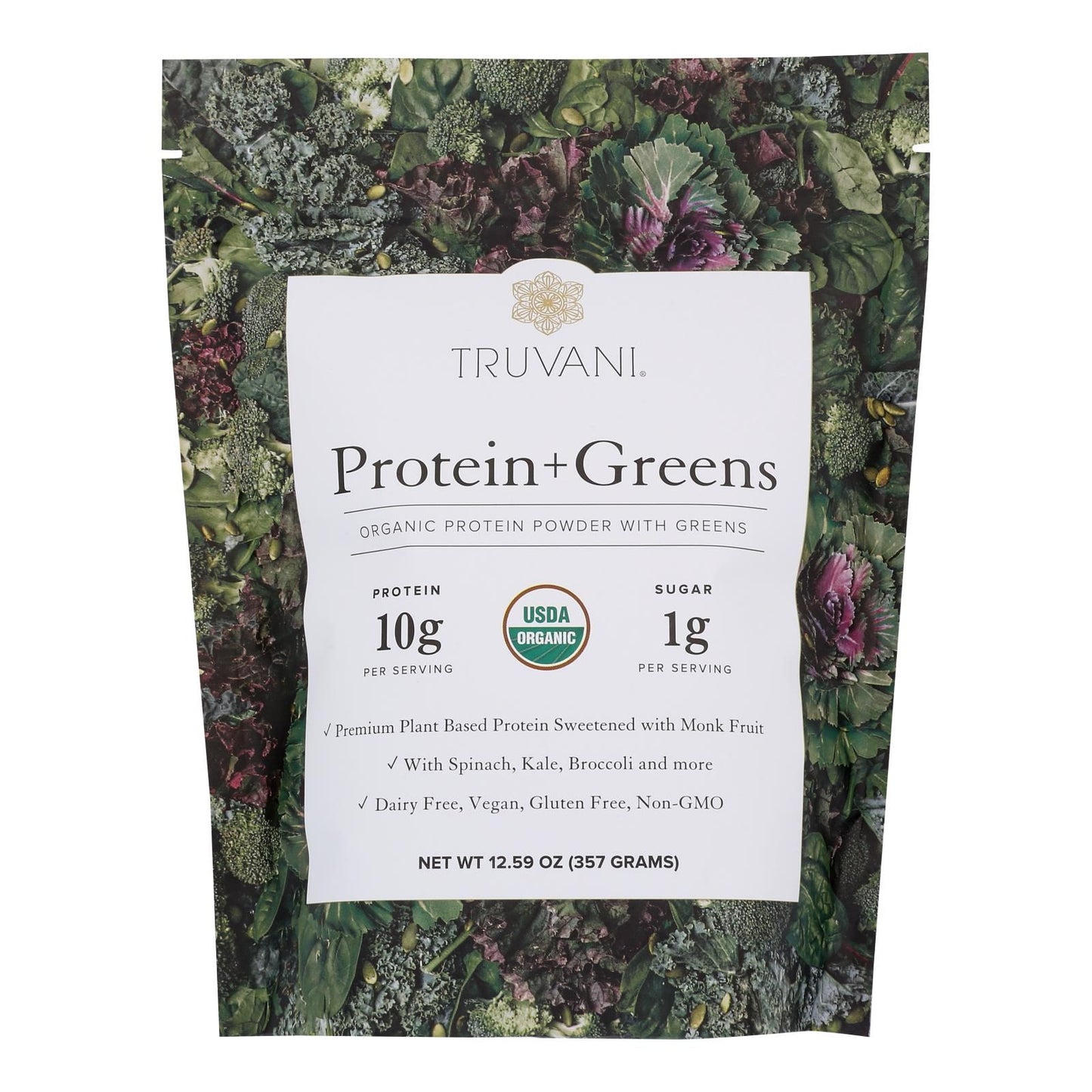 Truvani - Protein Powder Greens - 1 Each-12.59 Oz image 1