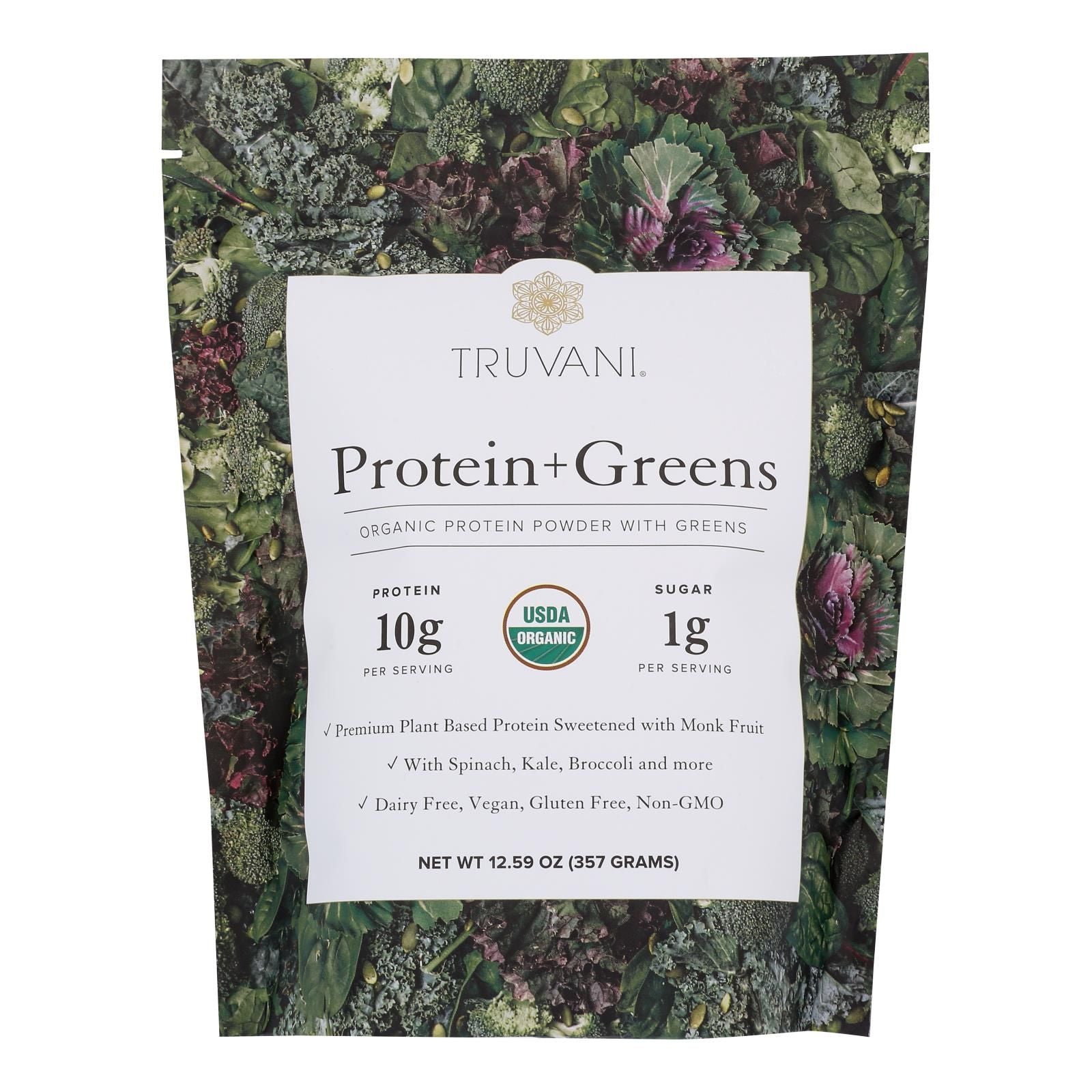 Truvani - Protein Powder Greens - 1 Each-12.59 Oz image 1