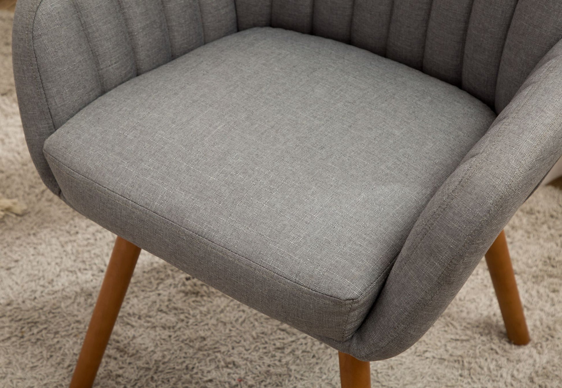 Tuchico Contemporary Fabric Accent Chair, Gray image 6