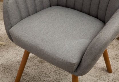 Tuchico Contemporary Fabric Accent Chair, Gray image 6
