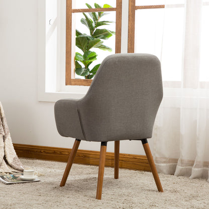 Tuchico Contemporary Fabric Accent Chair, Gray image 4