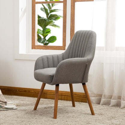 Tuchico Contemporary Fabric Accent Chair, Gray image 3