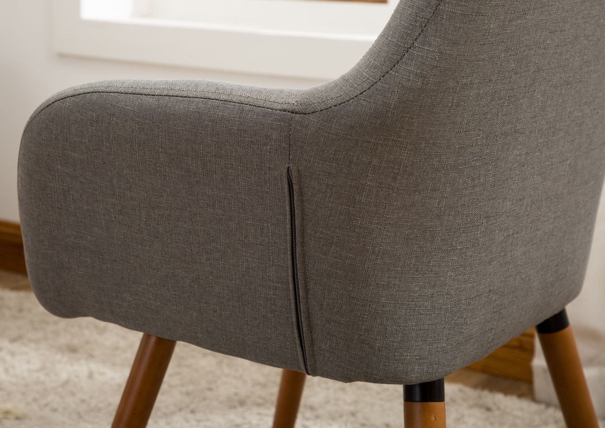 Tuchico Contemporary Fabric Accent Chair, Gray image 7