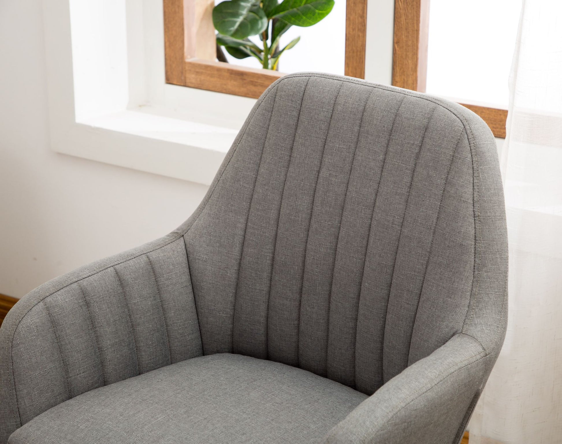 Tuchico Contemporary Fabric Accent Chair, Gray image 5