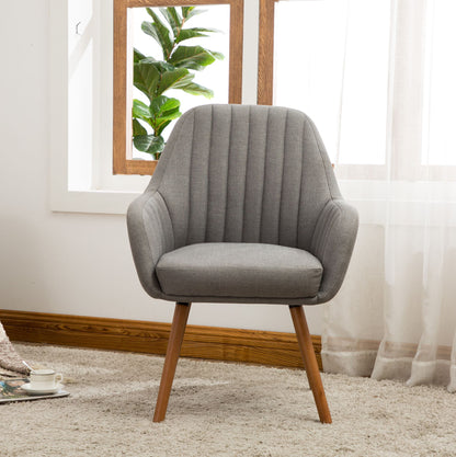 Tuchico Contemporary Fabric Accent Chair, Gray image 2