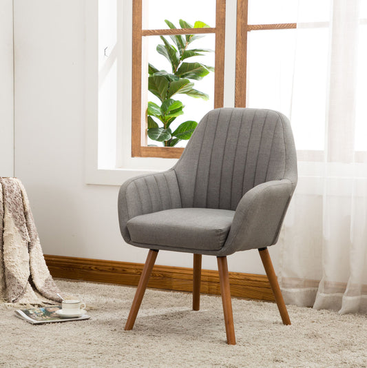 Tuchico Contemporary Fabric Accent Chair, Gray image 1