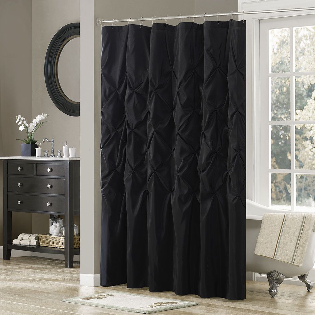 Tufted Semi-Sheer Shower Curtain image 1