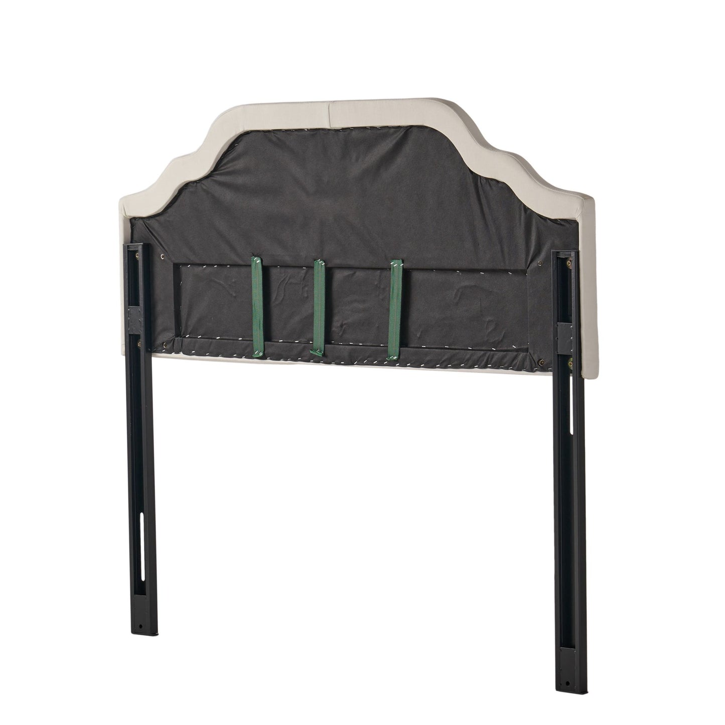 Tufted Upholstered Headboard Queen Size, Solid Wood Head Board with Durable Metal Legs, Adjustable Height Queen headboar image 7