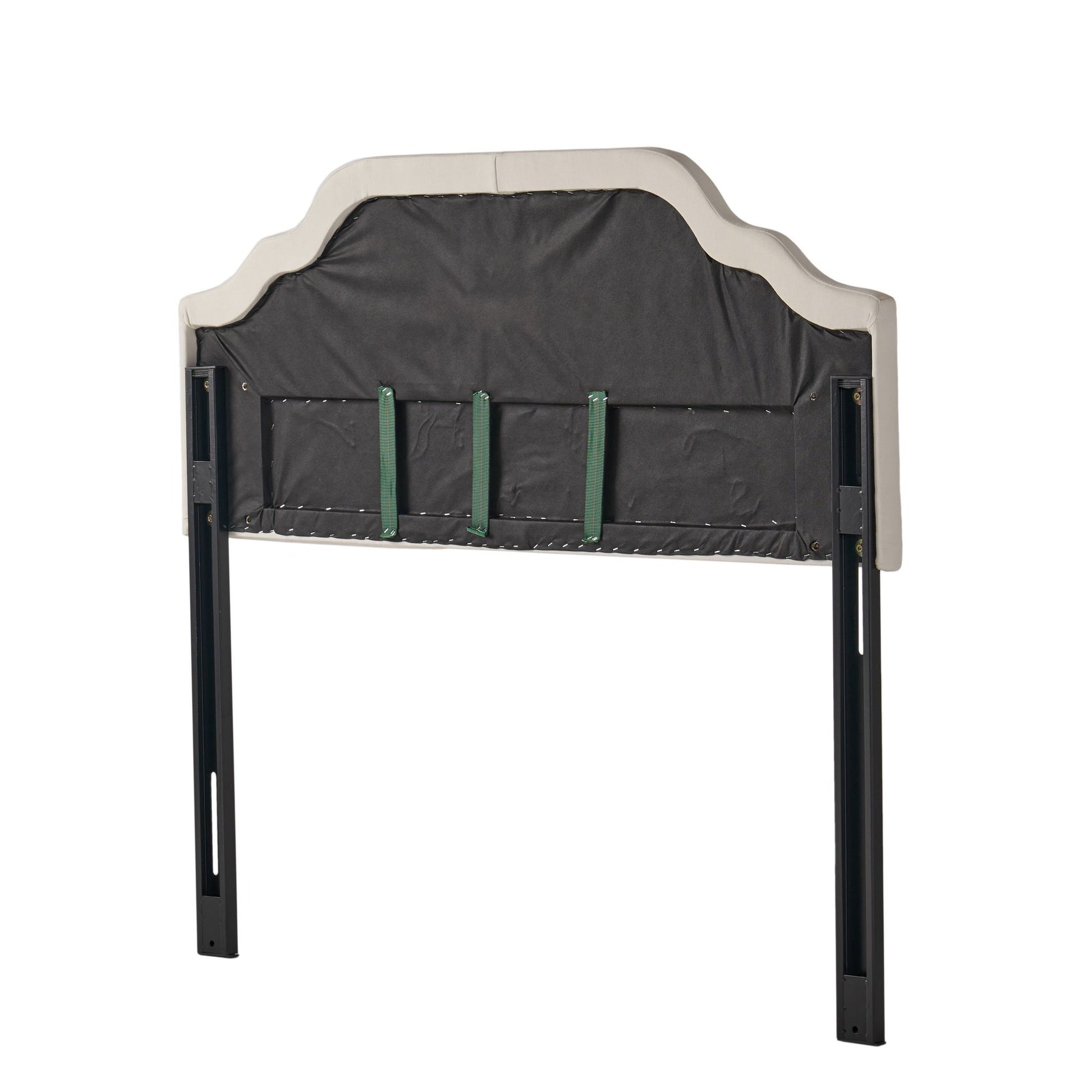 Tufted Upholstered Headboard Queen Size, Solid Wood Head Board with Durable Metal Legs, Adjustable Height Queen headboar image 7
