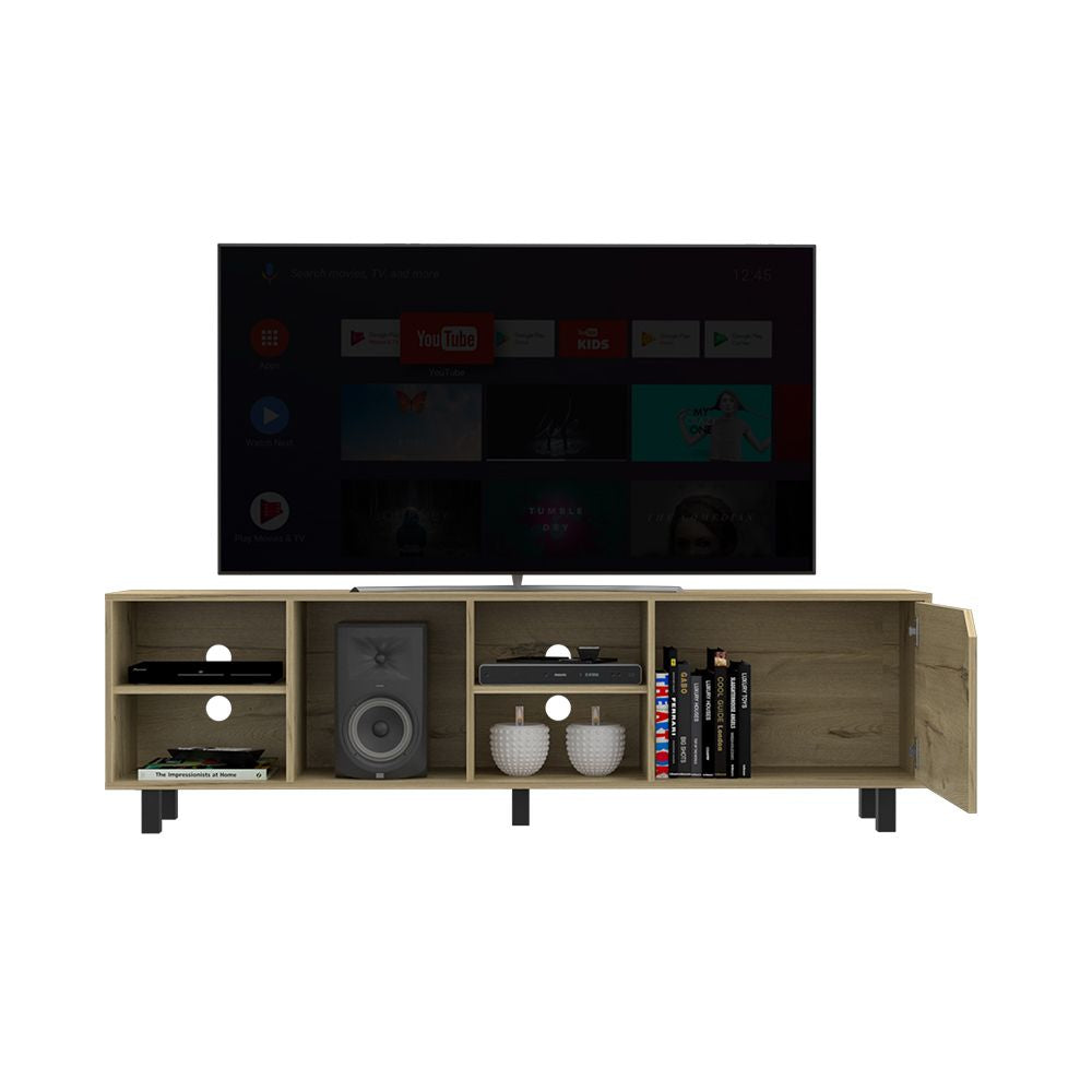 TV Stand for TV´s up 70" Estocolmo, Four Open Shelves, Light Oak Finish image 4