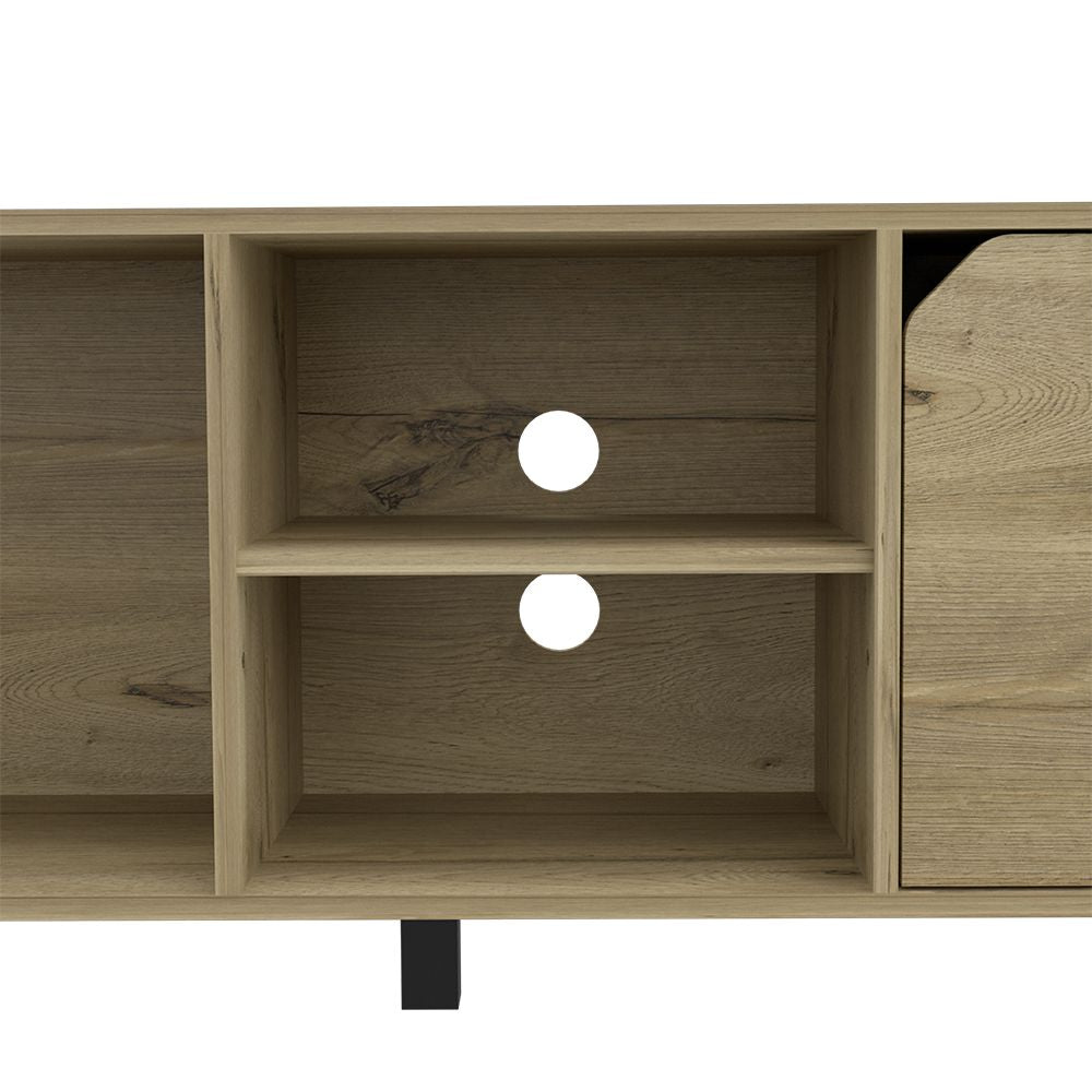 TV Stand for TV´s up 70" Estocolmo, Four Open Shelves, Light Oak Finish image 5