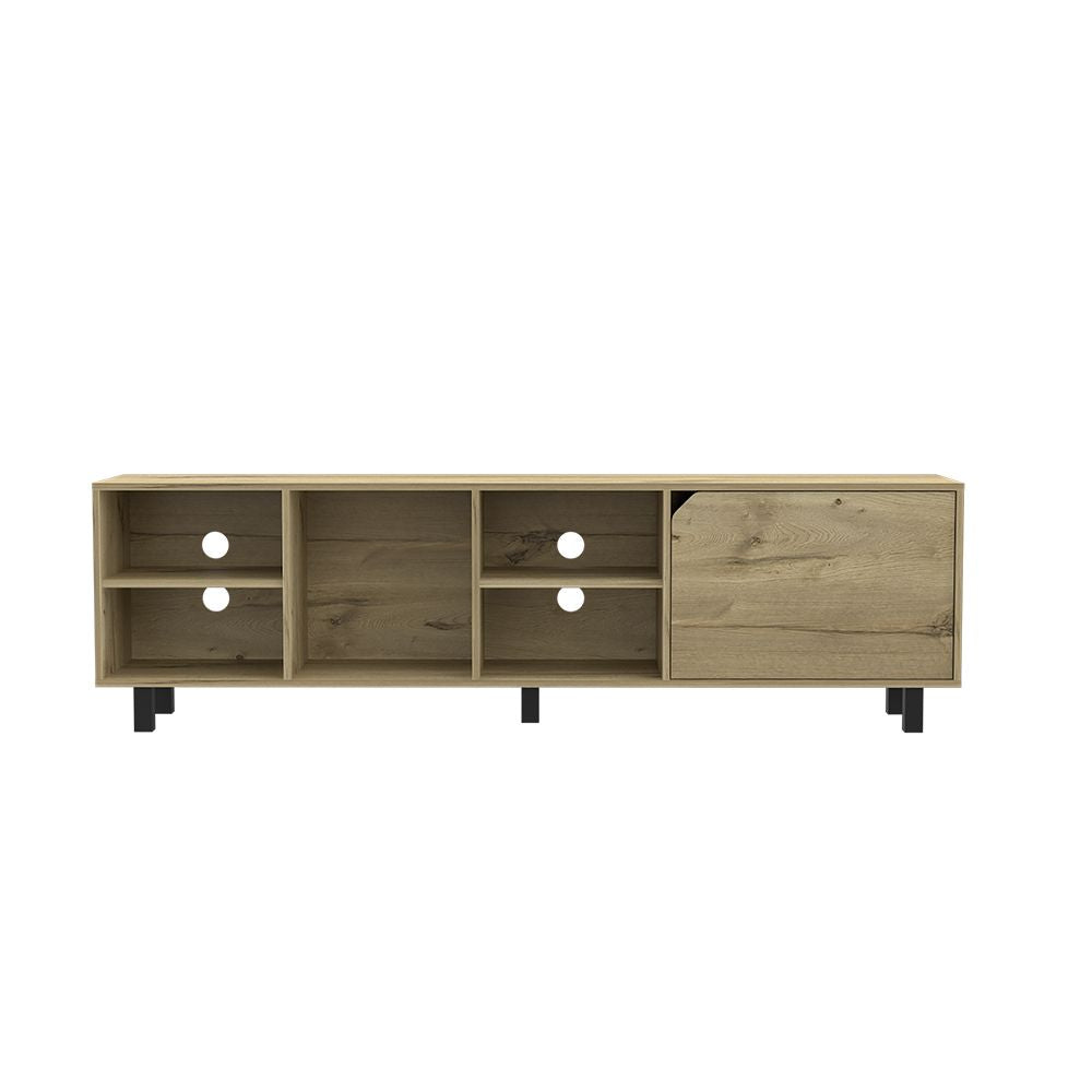 TV Stand for TV´s up 70" Estocolmo, Four Open Shelves, Light Oak Finish image 3