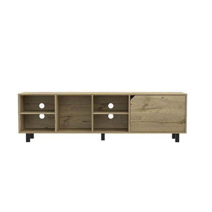 TV Stand for TV´s up 70" Estocolmo, Four Open Shelves, Light Oak Finish image 3