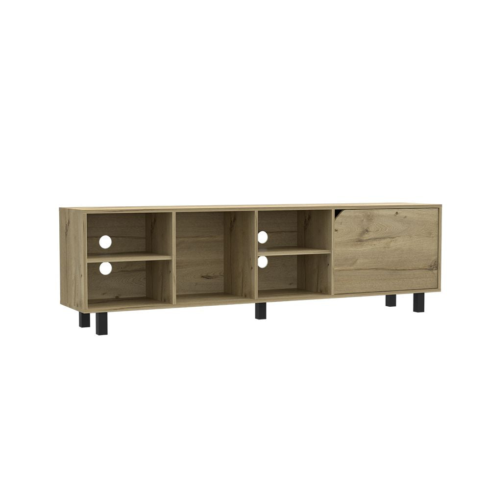 TV Stand for TV´s up 70" Estocolmo, Four Open Shelves, Light Oak Finish image 9