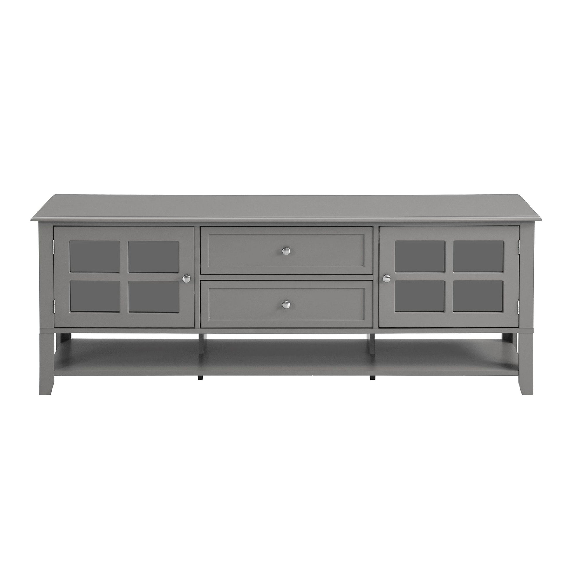 TV Stand for TVs up to 60'', Entertainment Center with Multifunctional Storage Space, TV Cabinet with Modern Design, Med image 9