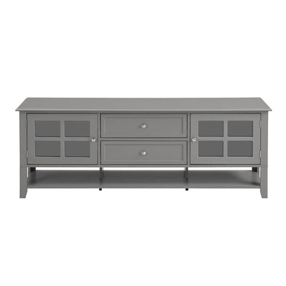 TV Stand for TVs up to 60'', Entertainment Center with Multifunctional Storage Space, TV Cabinet with Modern Design, Med image 9