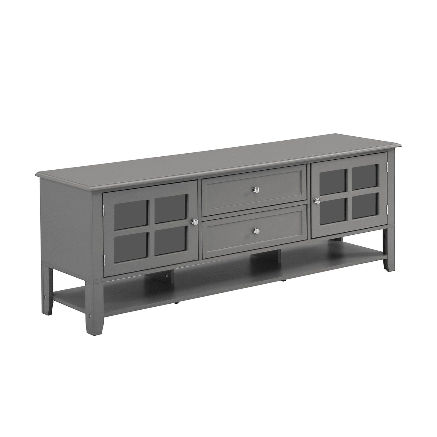 TV Stand for TVs up to 60'', Entertainment Center with Multifunctional Storage Space, TV Cabinet with Modern Design, Med image 11
