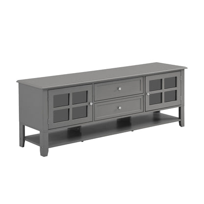 TV Stand for TVs up to 60'', Entertainment Center with Multifunctional Storage Space, TV Cabinet with Modern Design, Med image 11