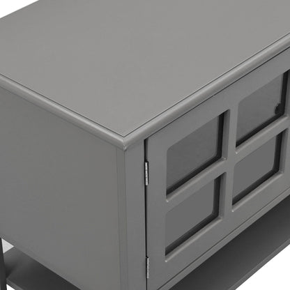 TV Stand for TVs up to 60'', Entertainment Center with Multifunctional Storage Space, TV Cabinet with Modern Design, Med image 17