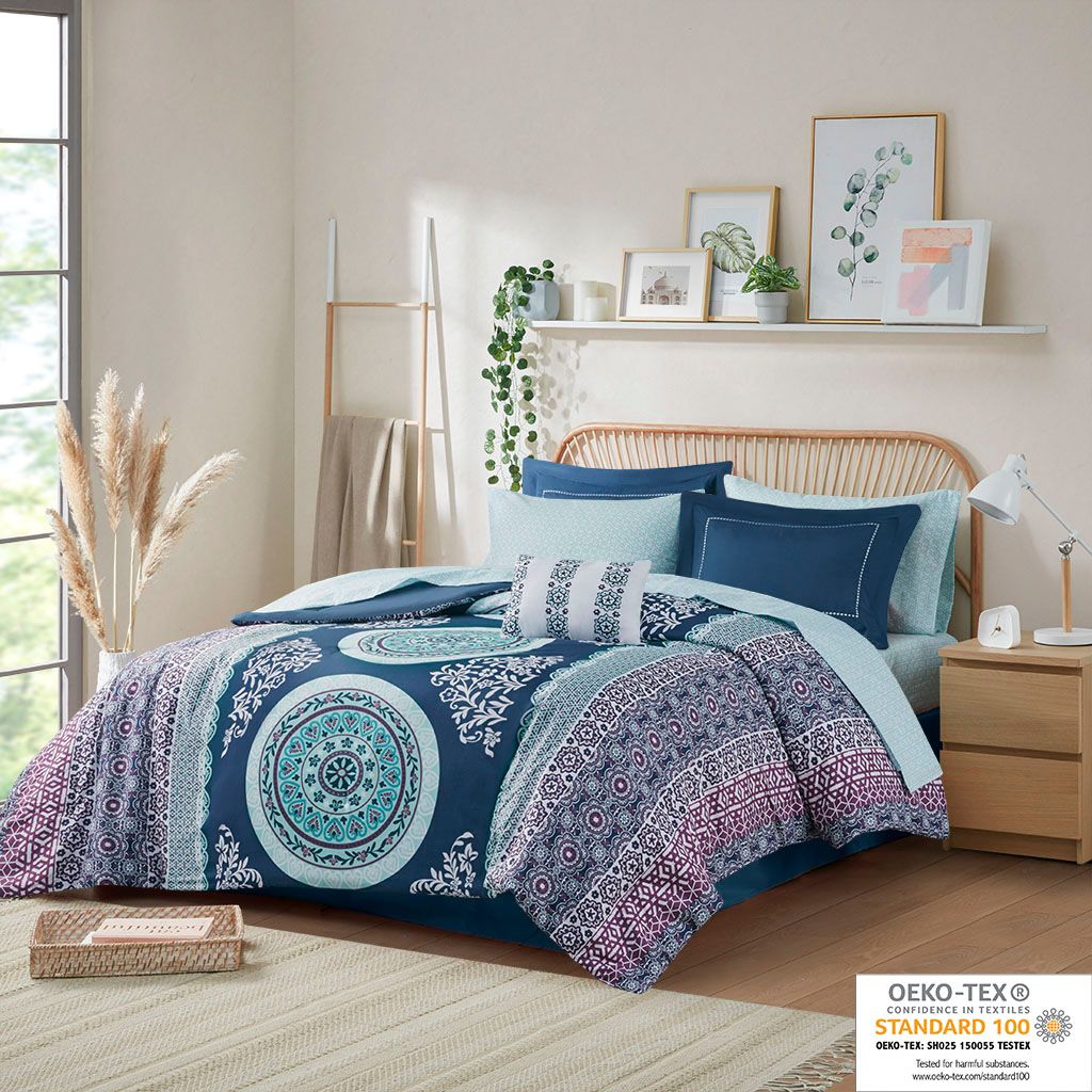 Twin Boho Comforter Set with Bed Sheets image 18