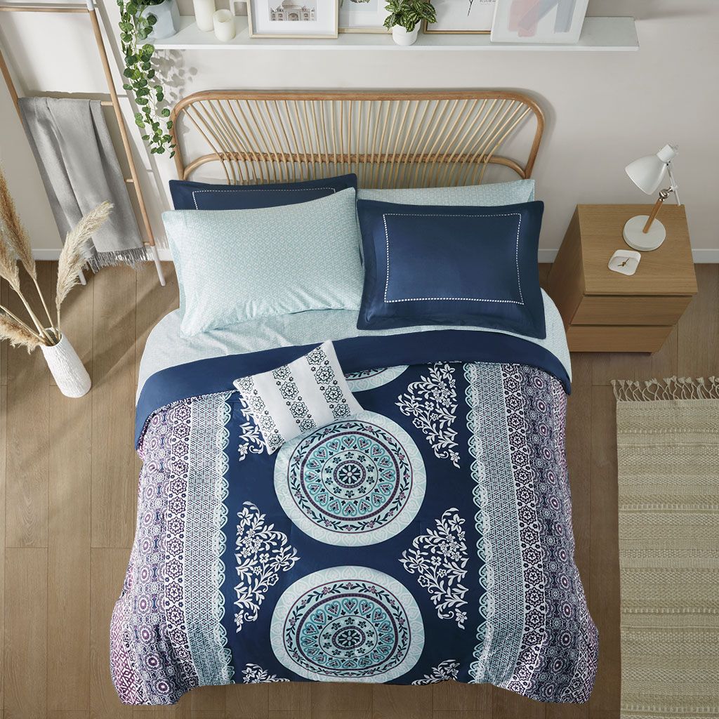 Twin Boho Comforter Set with Bed Sheets image 9
