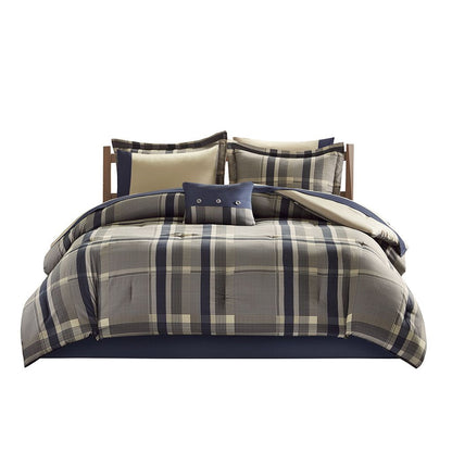 Twin Plaid Comforter Set with Bed Sheets image 13