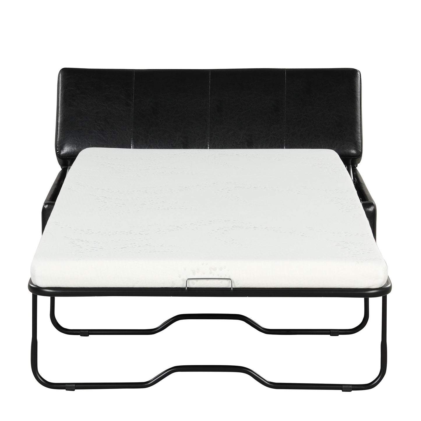 Twin Size Folding Ottoman Sleeper Bed with Mattress Convertible Guest Bed Black image 18