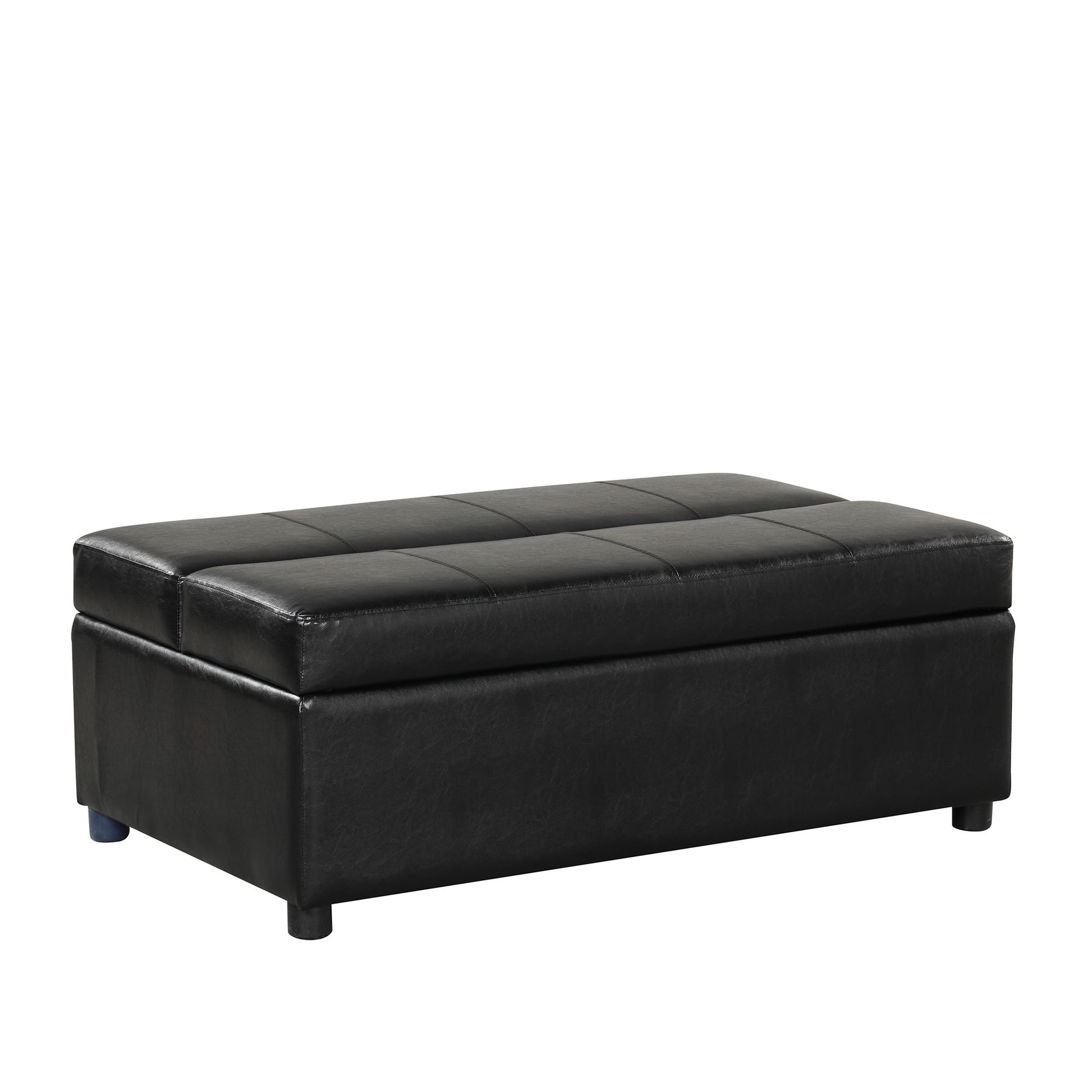Twin Size Folding Ottoman Sleeper Bed with Mattress Convertible Guest Bed Black image 8