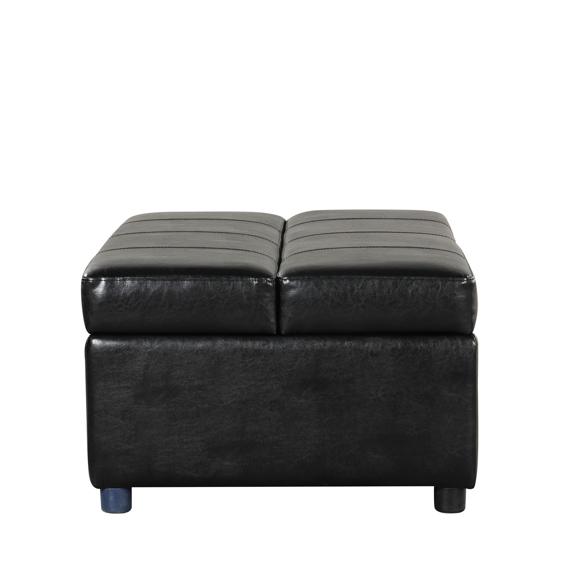 Twin Size Folding Ottoman Sleeper Bed with Mattress Convertible Guest Bed Black image 9