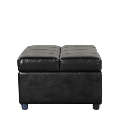 Twin Size Folding Ottoman Sleeper Bed with Mattress Convertible Guest Bed Black image 9