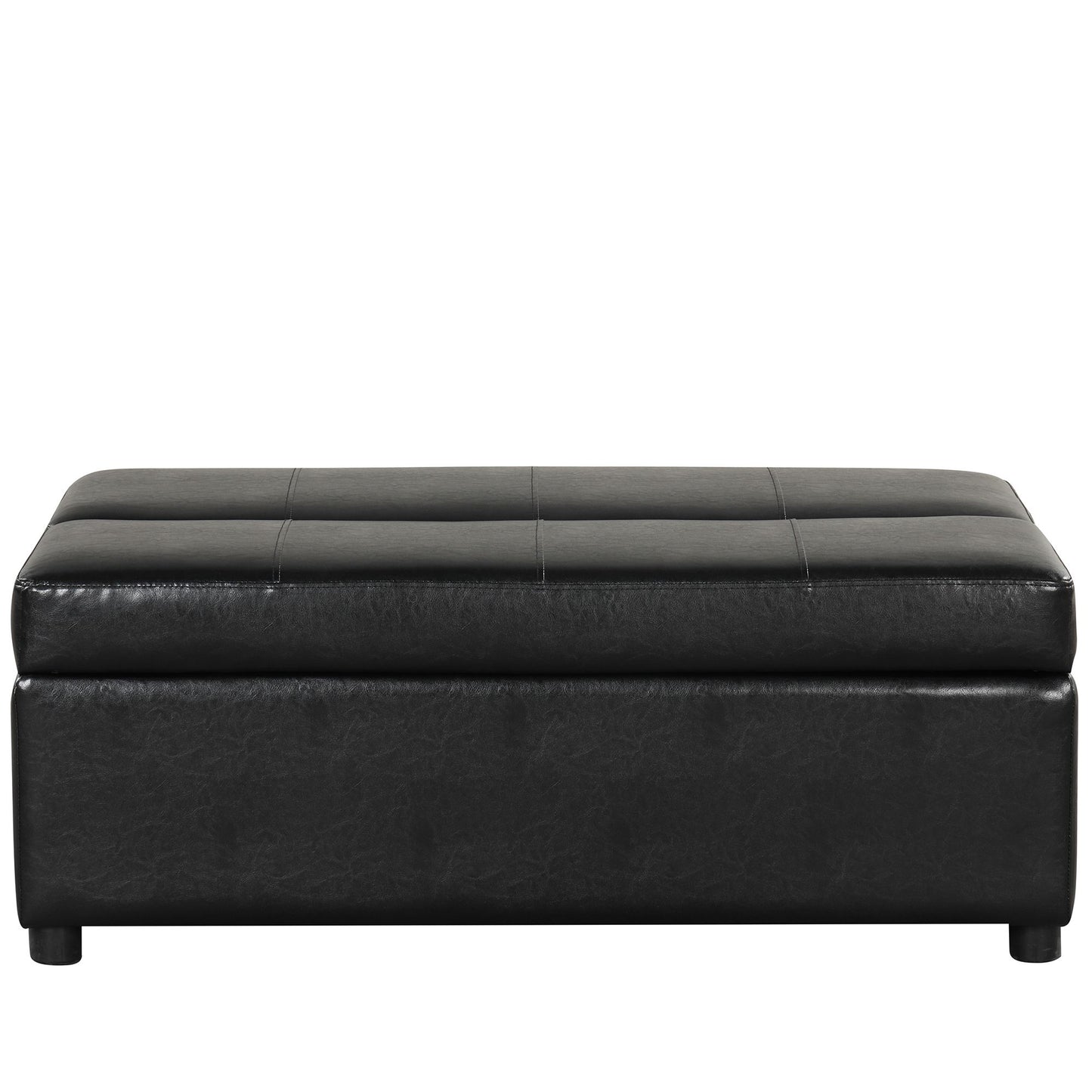 Twin Size Folding Ottoman Sleeper Bed with Mattress Convertible Guest Bed Black image 7