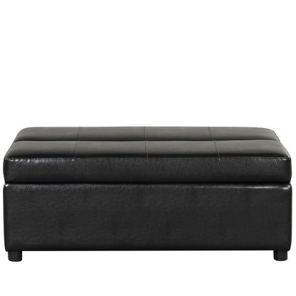 Twin Size Folding Ottoman Sleeper Bed with Mattress Convertible Guest Bed Black image 7