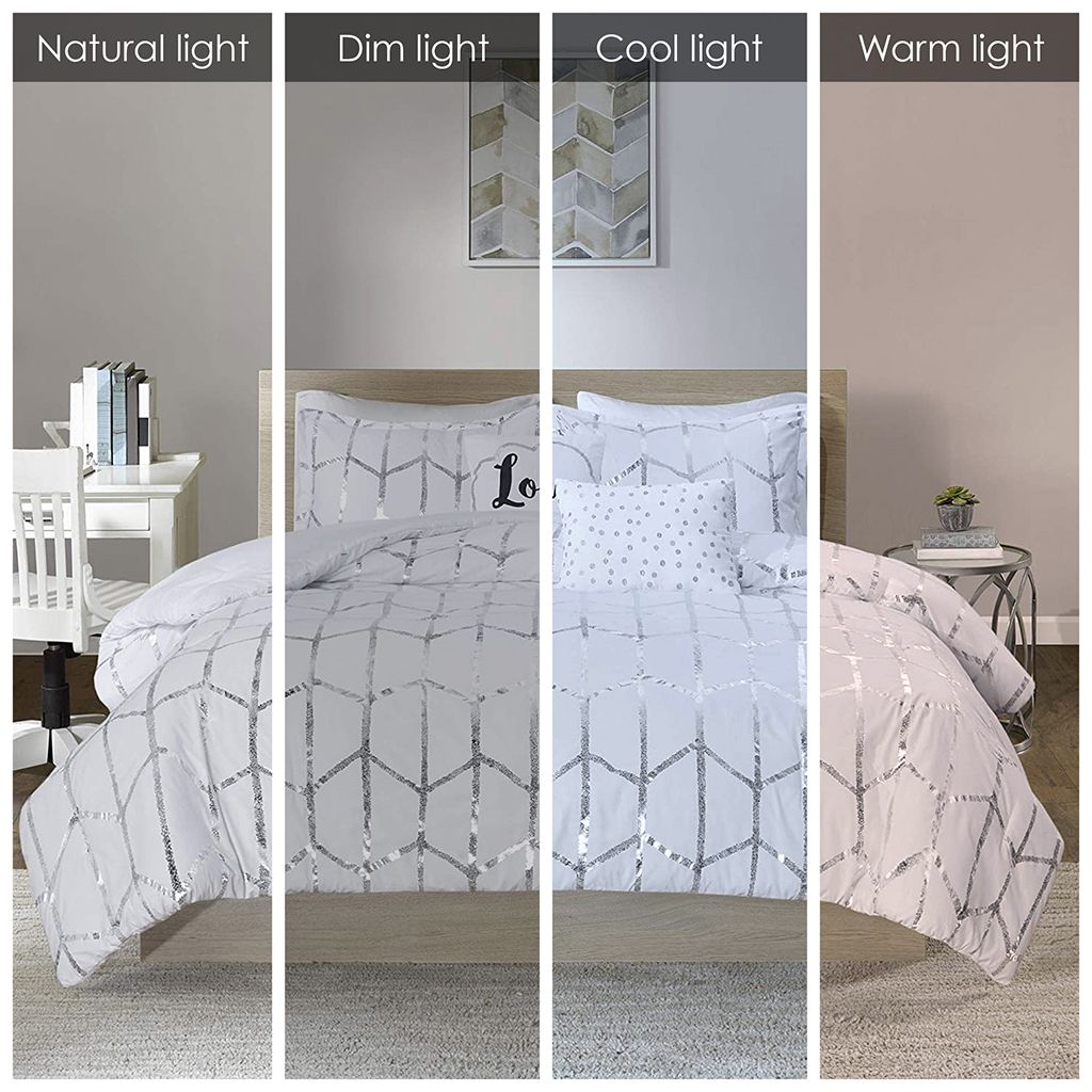 Twin/Twin XL Metallic Printed Comforter Set image 7