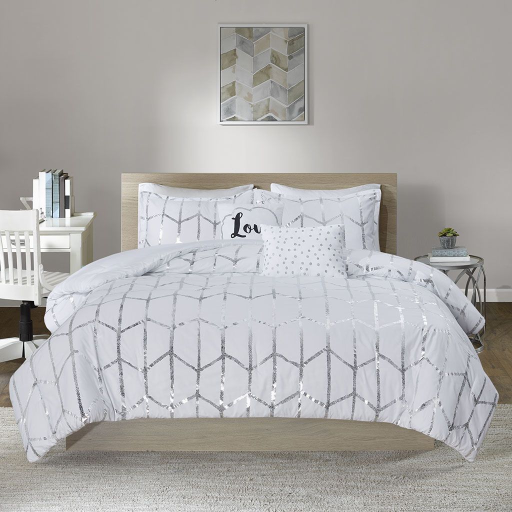Twin/Twin XL Metallic Printed Comforter Set image 10