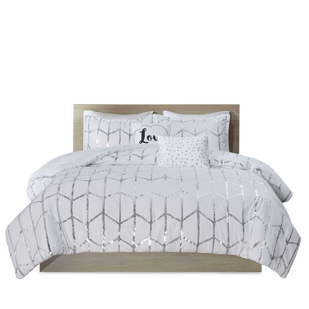 Twin/Twin XL Metallic Printed Comforter Set image 4
