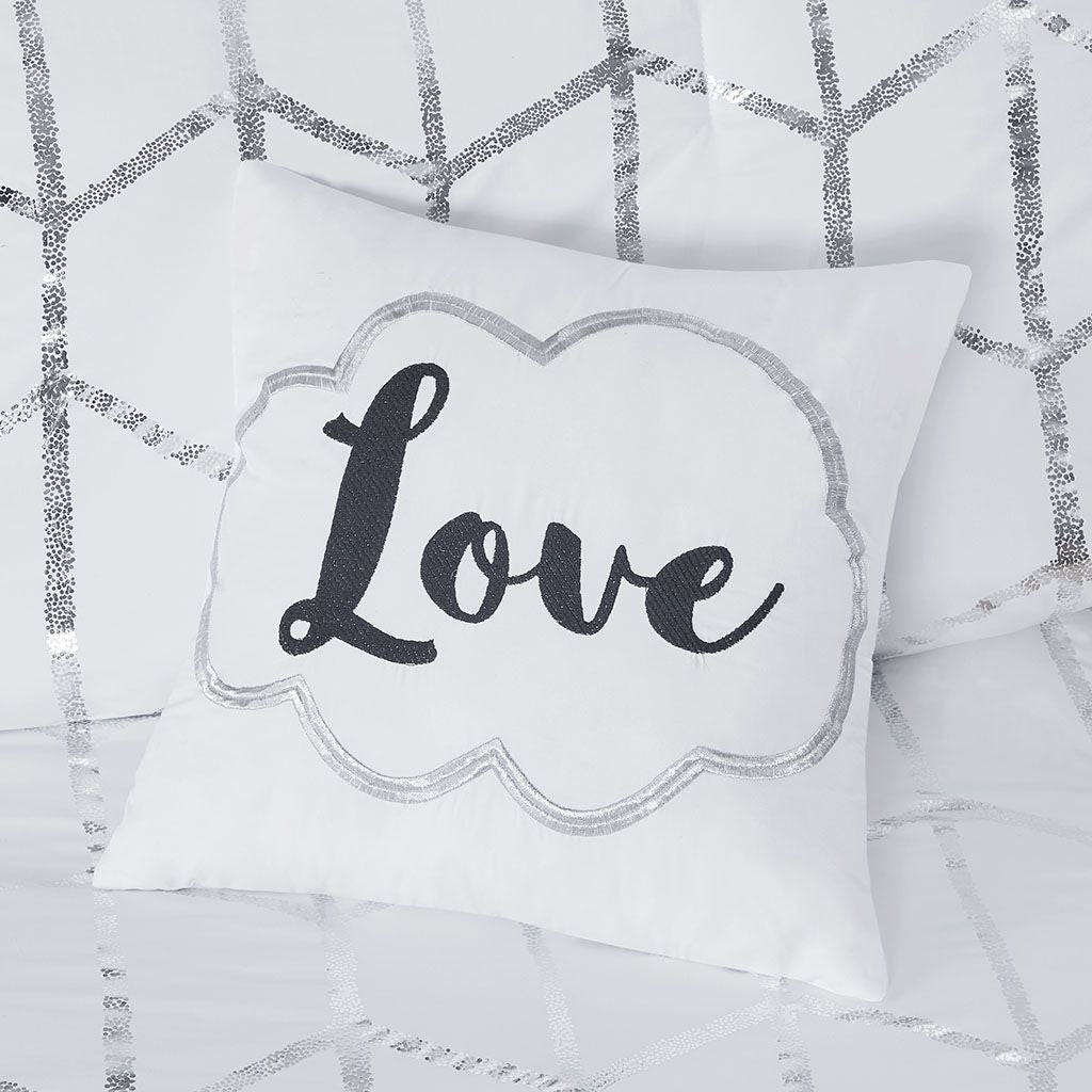 Twin/Twin XL Metallic Printed Comforter Set image 15